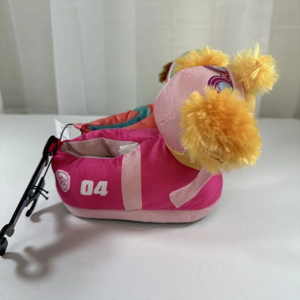 Nickelodeon Paw‎ Patrol Slippers Liberty & Skye Plush 3D Girl Size 7-8 New
